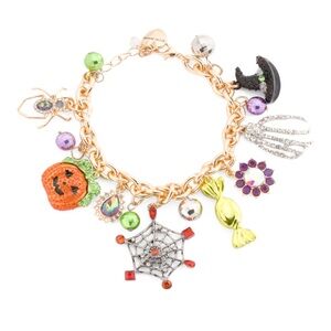 NIB Betsey Johnson Halloween Flex Charm Bracelet